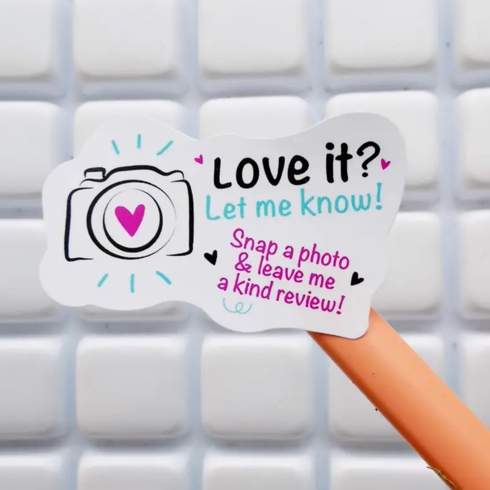 100 Love it let me know review stickers NEW